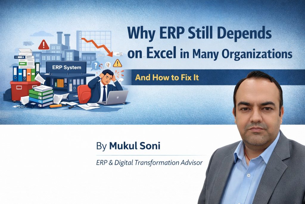ERP vs Excel dependency in organizations due to poor process alignment and governance โ by Mukul Soni